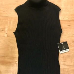 NWT Madison Studio Sleeveless turtleneck sweater